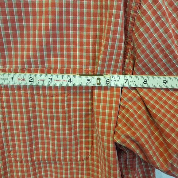 IZOD Shirt‎ Mens  2XL Short Sleeve Button Down Rust Plaid - Picture 6 of 10